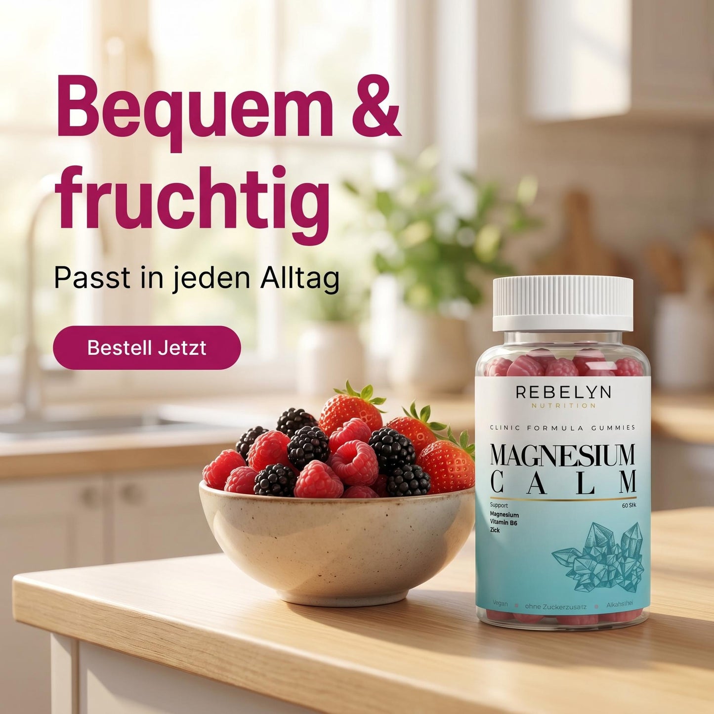 Magnesium + Zink + B6 Gummies - 60 Stk.