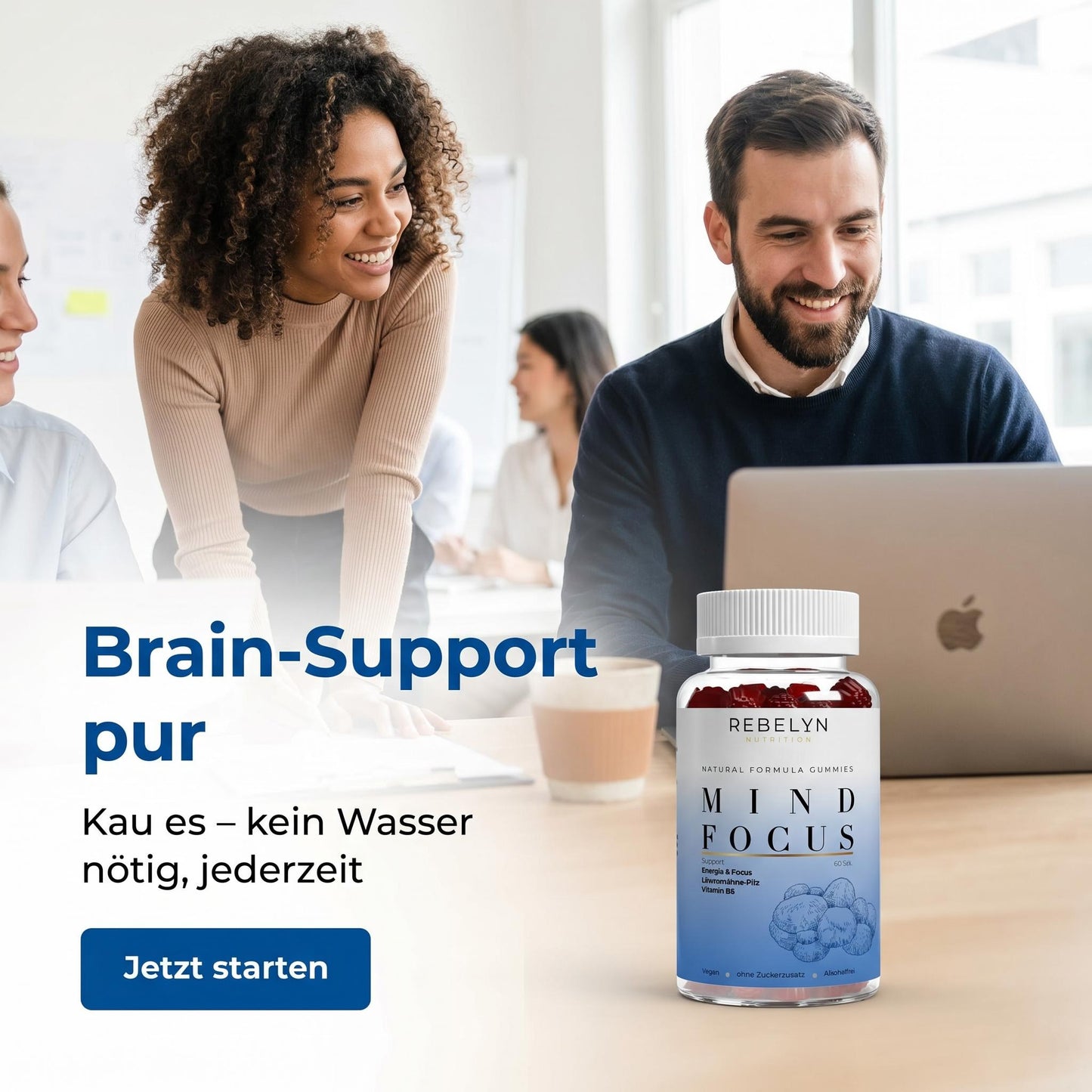 Löwenmähne + Vitamin B6 Gummies - 60 Stk.
