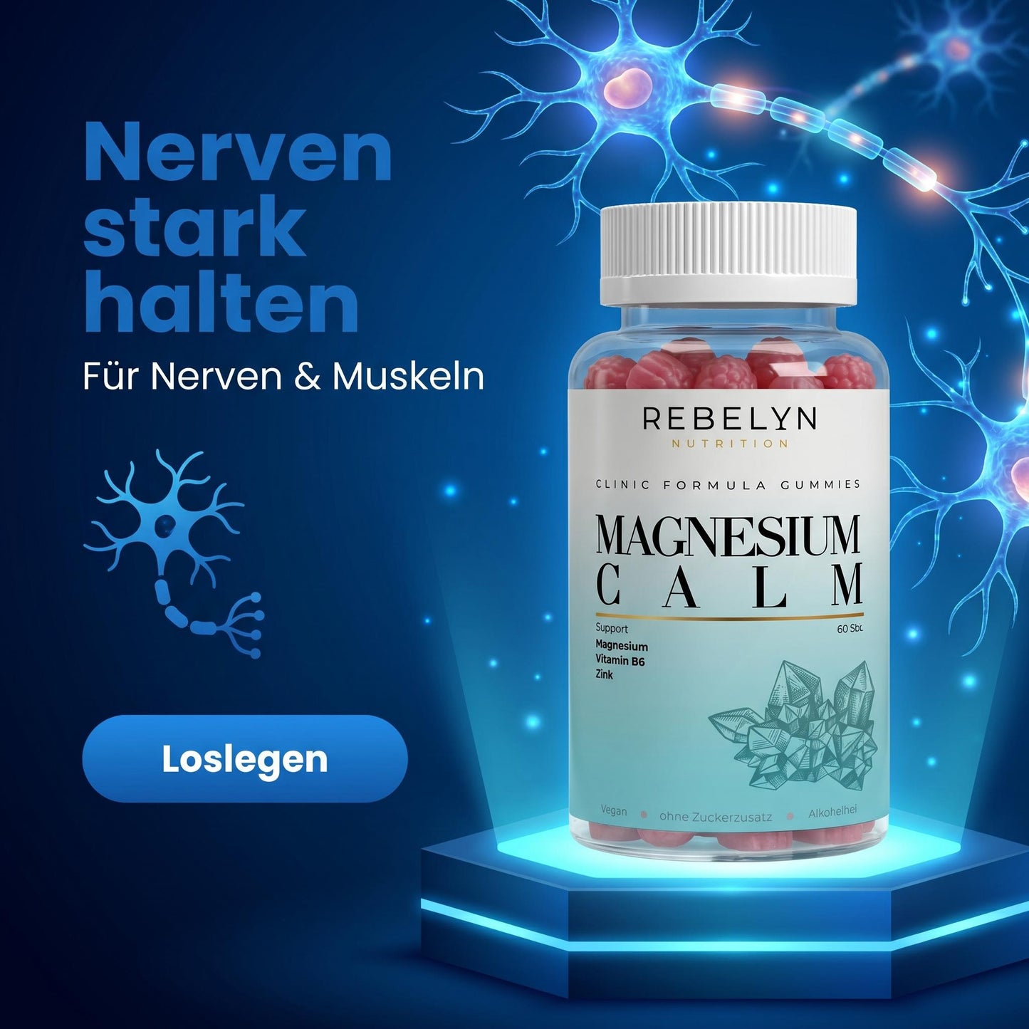 Magnesium + Zink + B6 Gummies - 60 Stk.